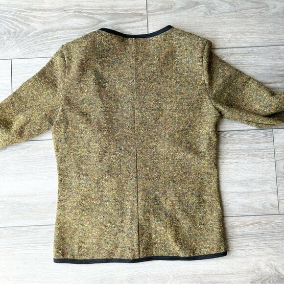 Monocracy Wool Blend Tweed Lightweight Open Front Blazer - Picture 12 of 13